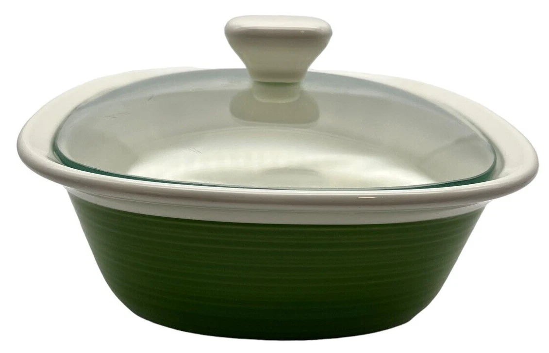 Corning Ware Etch Green Casserole Dish Green 8