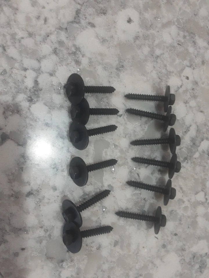 (Bolsa de 12) Guardabarros Forro Panel Interior Tornillo Cabeza 8mm para Jeep Dodge Ram 6509539AA Foto 2 de 2