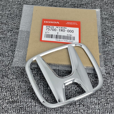 Front Grille H Emblem For Honda Civic 2012-2015 & Fit/Jazz 2008-2011 – 75700-TR0-000, Silver ABS