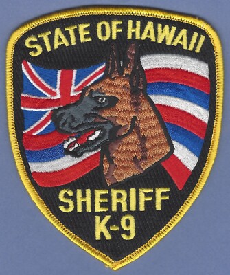 STATE OF HAWAII SHERIFF K-9 UNIT SHOULDER PATCH