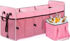 Car Trunk Organizer With Individual Cooler Bag 3 Compartments Trunk Organizer Fo