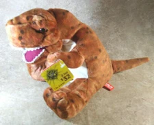 Wild Republic Plush T-Rex Dinosaur 12" Jurassic 2015 Stuffed Brown Spotted