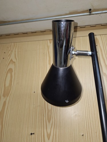 Vintage Stehlampe Chrom schwarz leuchte 60er 70er Hustadt - Bild 9 von 16