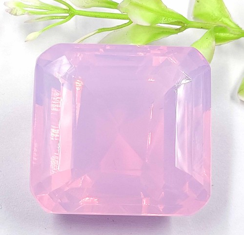 175 CT EGL CERTIFIED UNTREATED EMERALD CUT APPEALING PINK OPAL LOOSE GEMSTONE - Picture 7 of 11
