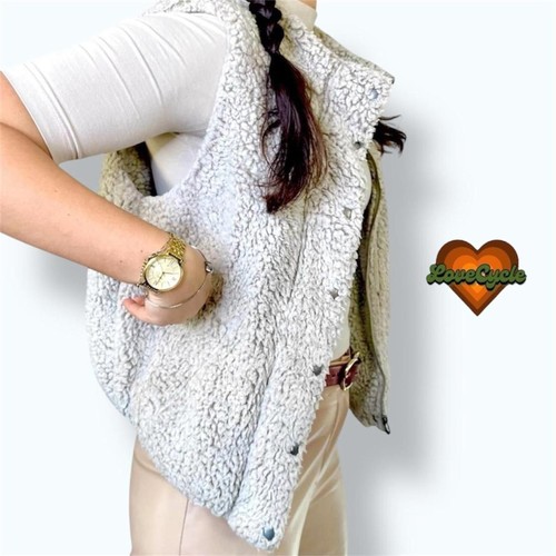 Graue Sherpa Weste für Damen - Miami (Francesca’s) - Größe S - Bild 7 von 8