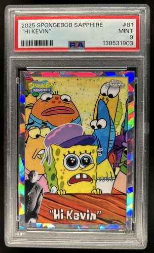 2025 Topps Chrome SpongeBob "Hi Kevin" Night Shift Manager Variation #/25 PSA 9
