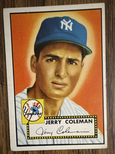 1952 Topps #237 Jerry Coleman New York Yankees Rookie Vintage EX Card. rookie card picture