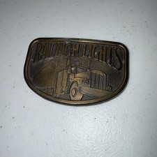 Vintage RALEIGH LIGHTS Trucker Belt Buckle     
