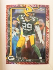 2025 Topps Chrome XAVIER MCKINNEY #113 Football Leather Refractor Packers
