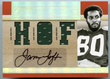 2007 NATIONAL TREASURES JAMES LOFTON AUTOGRAPH GU PATCH #/25 AUTO PACKERS HOF