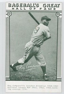 1977 Exhibits Baseball's Great Hall of Fame Reprints Roy Campanella HOF 0b0