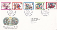 GB 1982 Christmas FDC  Bethlehem special cancel typed + insert VGC