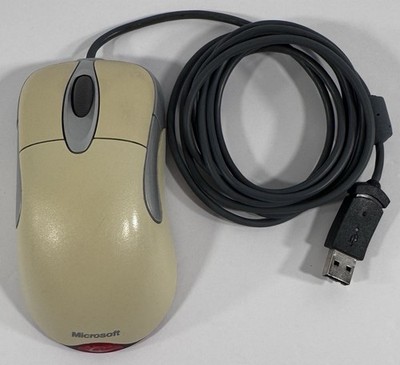 Microsoft IntelliMouse Optical 1.1A USB Wired Mouse Red X08-70388 Tested Working