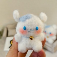Handmade Amigurumi Crochet Cinnamoroll with a Bell Plushie