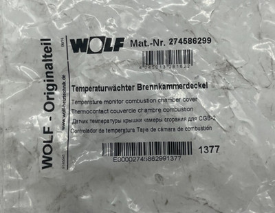 WOLF Temperaturwächter Brennkammerdeckel   274586299   Originalteil   neu