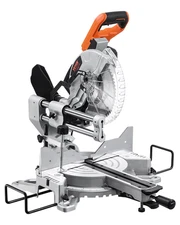 Sliding Compound Miter Saw 10-In Blade 15 Amp Motor Corded Double Bevel 60-Tooth