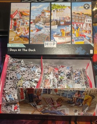 The House Of Puzzles Days At The Dock - 4 x 500 Multi Pack