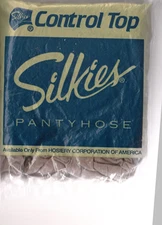 NOS Silkies Control Top Pantyhose Large Nude 110