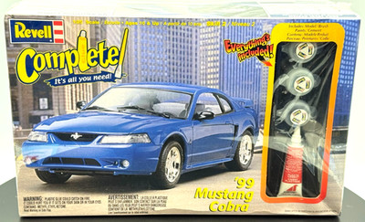 Revell Complete 1999 Mustang Cobra, Skill Level 2, 1:25 Scale, NIB New Sealed