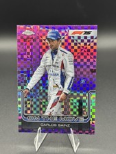 2025 Topps Chrome F1 Carlos Sainz On The Move Pink Checker /250 #189
