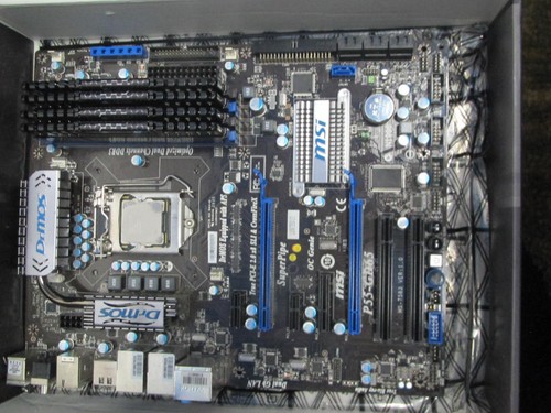 MSI P55-GD65 ATX płyta główna i5-750 2,6GHz CPU 16GB CORSAIR RAM 1600MHz combo - Zdjęcie 2 z 6