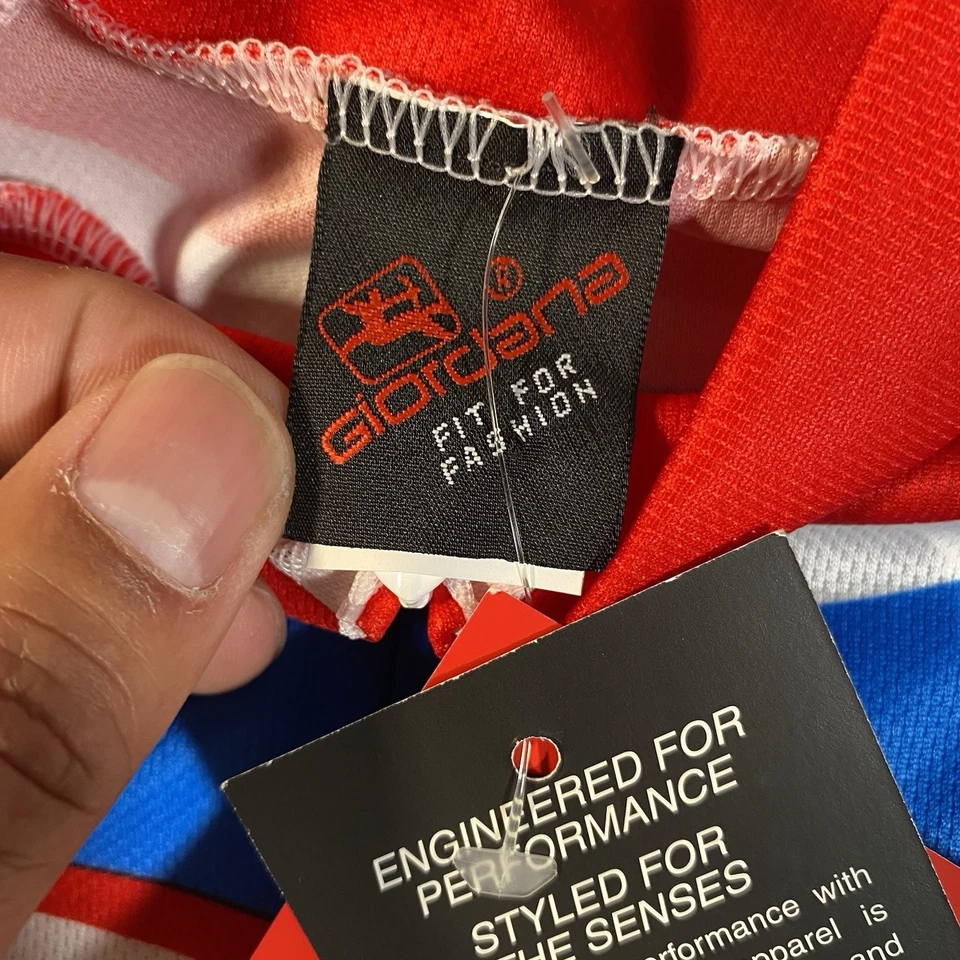 Giordana 3/4 Zip Short Sleeve Cycling Riding Jersey Mens Small Michron Wicking - Image 4 of 4