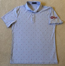  G/Fore PGA Golf Club Polo Shirt Light Blue Red Skulls Mens XL