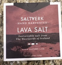 Saltverk Lava Sea Salt Gourmet, Icelandic 4.4 Hand Harvested Iceland Free Ship