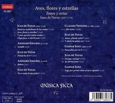 MUSICA FICTA JUAN DE NAVAS: AVES, FLORES Y ESTRELLAS NEW CD