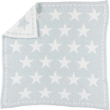 Cozychic Dream Receiving Blanket, Aqua Ice-White Stars, 30"X30"