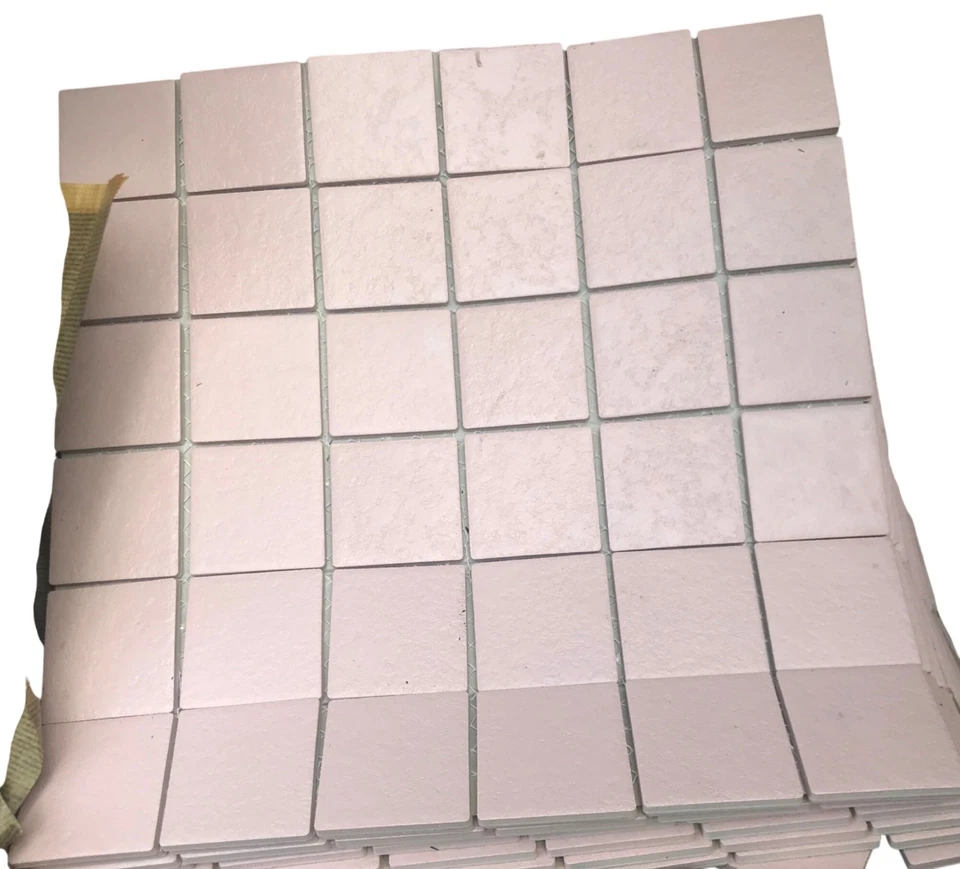 Vintage Latco Nuance Ceramic Floor Tiles 2 1/8 Pinkish Square Japan 24sq ft MCM - Image 2 of 4