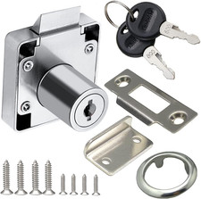 Automatic Lock Tongue Cabinet Drawer Furniture Locker Showcase Lock Drilling Dia