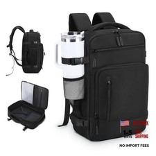 17" Small Travel Backpack - 30L Personal Item Bag - Black - 17"