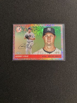 2025 Topps Chrome Platinum Gerrit Cole #144 Rose Gold Mini Diamond Refractor /75