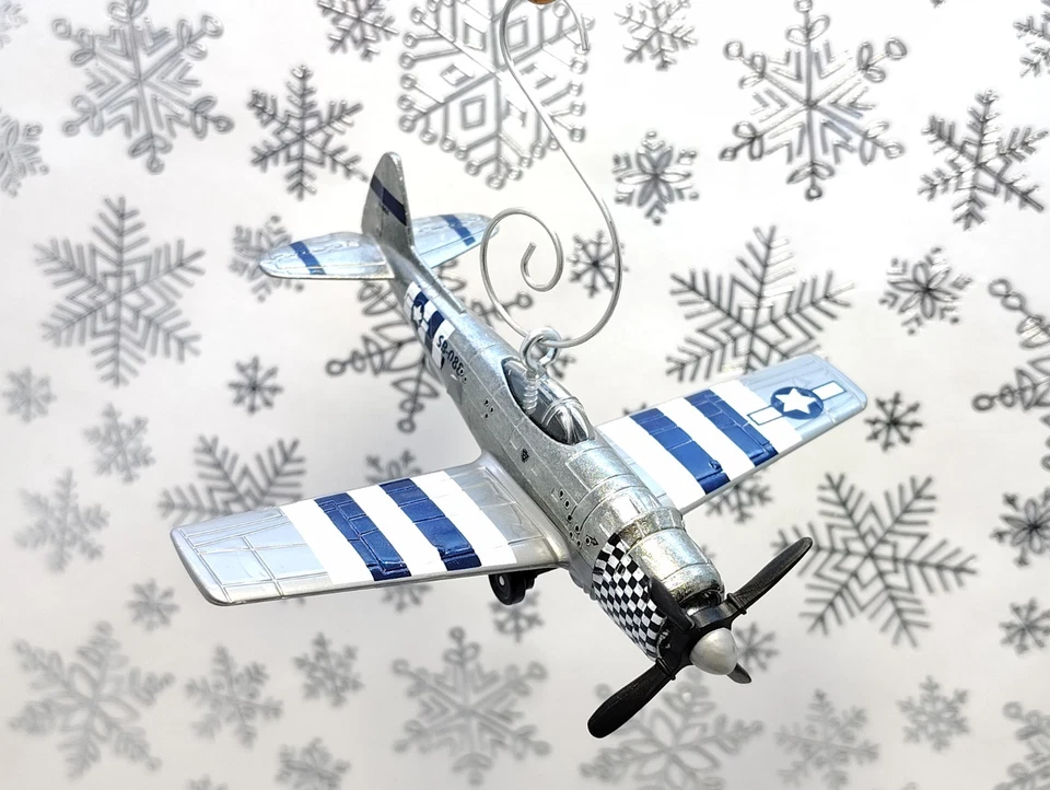 WWII Republic P-47 Thunderbolt Fighter Airplane Custom Christmas Ornament D Day  - Image 2 of 4