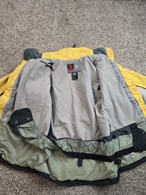 Vintage Burton Ronin Snowboard Jacket XS Mens Black Yellow Full