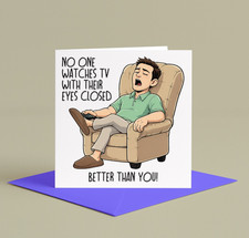 Funny Fathers day card.  Resting my Eyes