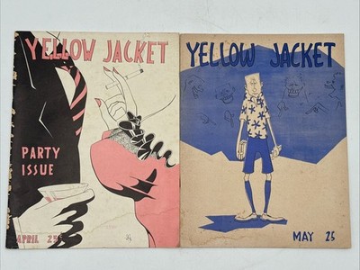 2 Vintage Georgia Tech Yellow Jacket Magazines May April 1955 Party Issue