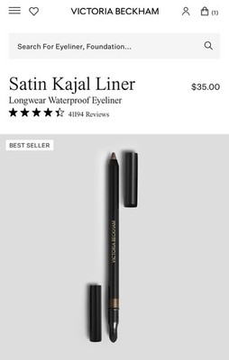 Victoria Beckham Satin Kajal Eyeliner Gold Lamé Long Lasting Waterproof 1.2g