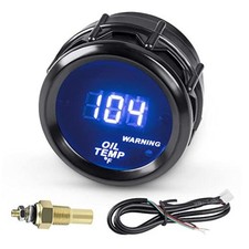 Oil Temp Temperature Gauge Meter Kit 104-302 F DC12V 2in 52mm with Sensor