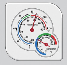 2 in 1 Analog Temperature Hygrometer Thermometer Indoor Humidity Monitor