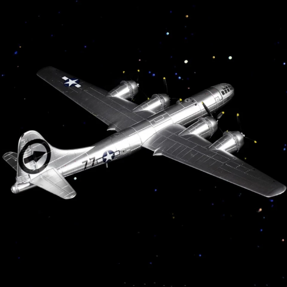 Diecast 1/144 Segunda Guerra Mundial Fuerza Aérea de los Estados Unidos B-29 Superfortress Bombardero Modelo Pantalla Estática Foto 3 de 4