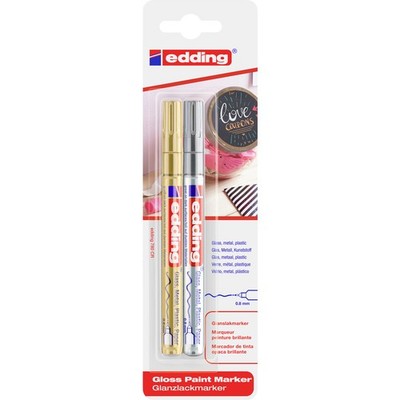 Edding 780 4-780-2-1-53-54 Lackmarker Gold, Silber 0.8 mm