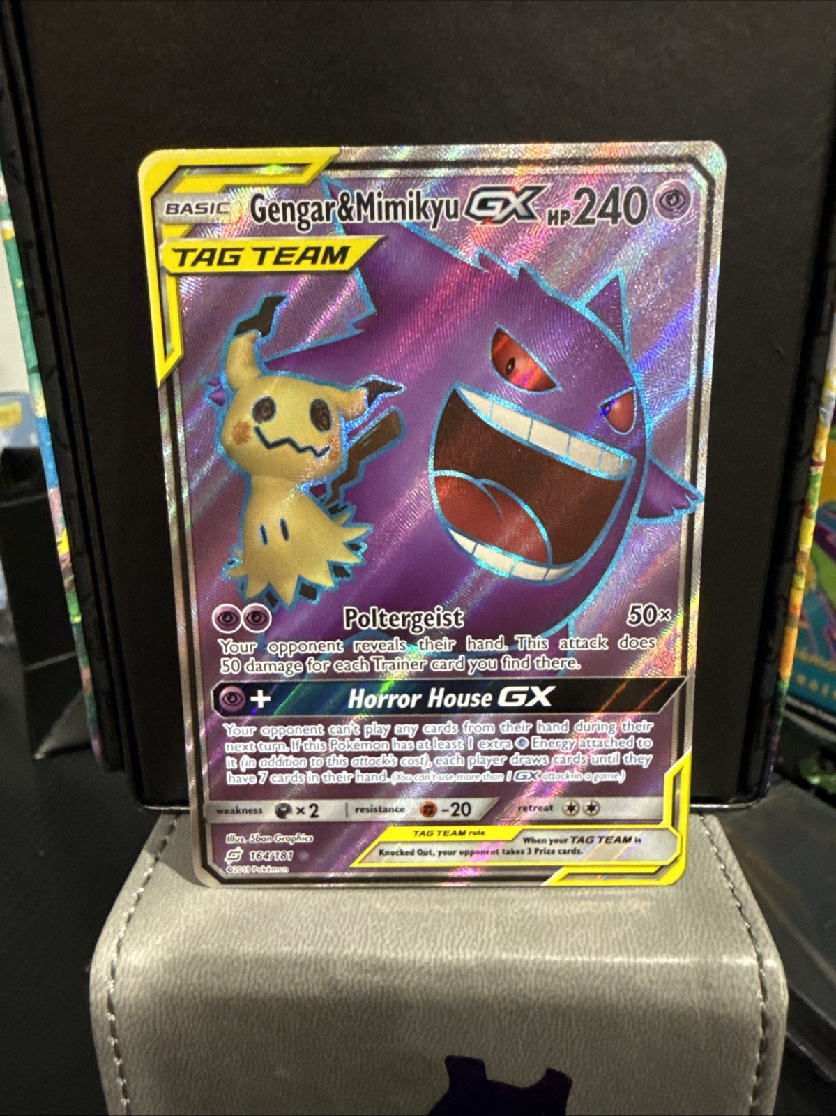 Gengar & Mimikyu GX (Full Art) 164/181 Sm-Team Up Holo
