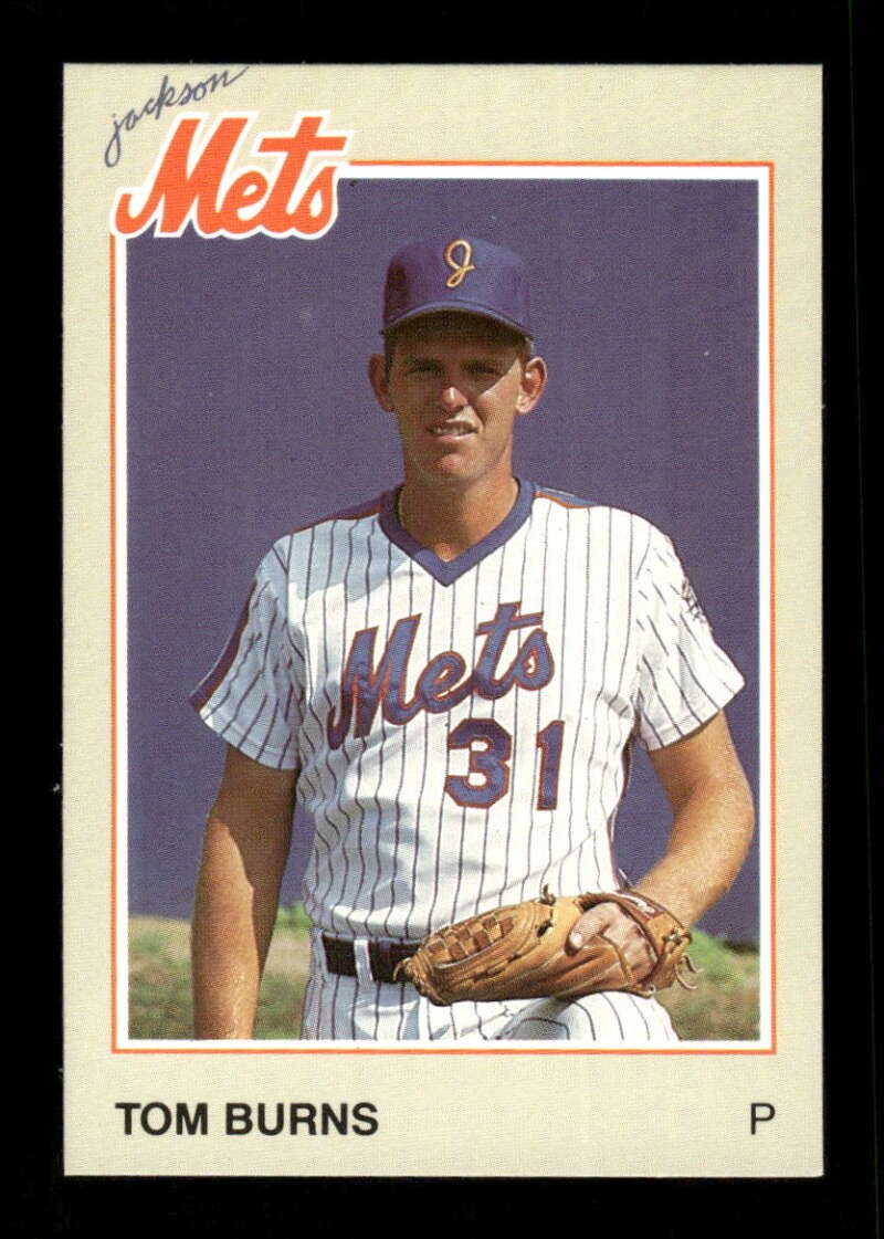 1987 Feder Jackson Mets 21 Tom Burns BXCP17
