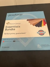 Glowforge Proofgrade Essentials Bundle 12 Pieces Acrylic Iron On Hardwood NEW