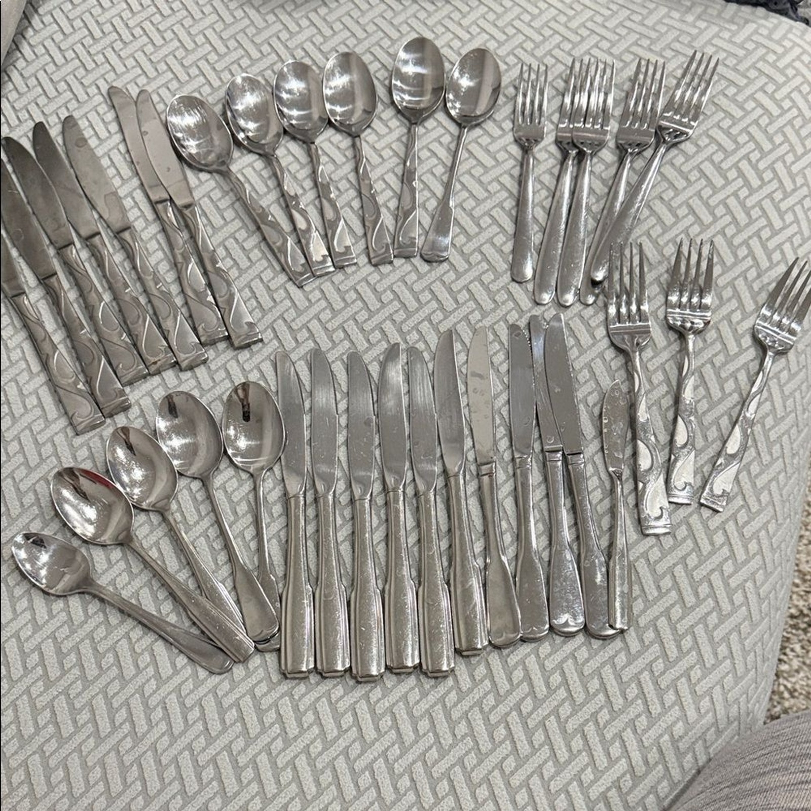 Teaspoons Stainless Flatware Set Of 37