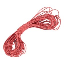 19.7 Yard 2mm Round Leather Cord Lacing String for DIY Crafts, Watermelon Red
