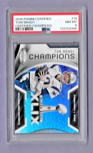 Tom Brady 2016 Panini Certified #19 Champions PSA 8