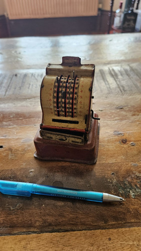 Antique Toy Miniature Tin Till 1950s Working